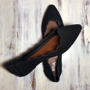 Black Scalloped MIA Flats